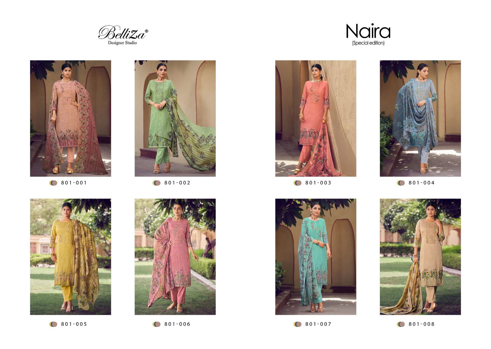 Naira By Belliza Jam Cotton Dress Material Catalog